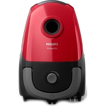 Philips PowerGo FC8243/09 Ηλεκτρική Σκούπα 750W με Σακούλα 3lt Κόκκινη Philips PowerGo FC8243/09 Ηλεκτρική Σκούπα 750W με Σακούλα 3lt Κόκκινη